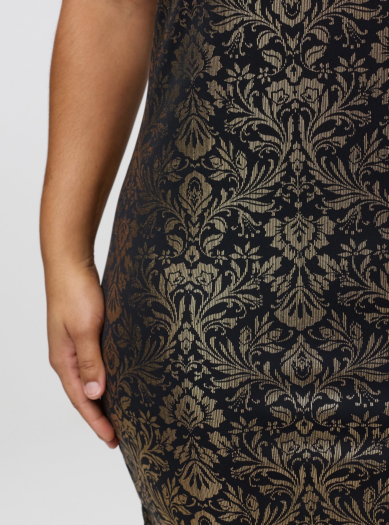 Studio Mini Sleeveless Dress, VINE DAMASK GOLD, alternate