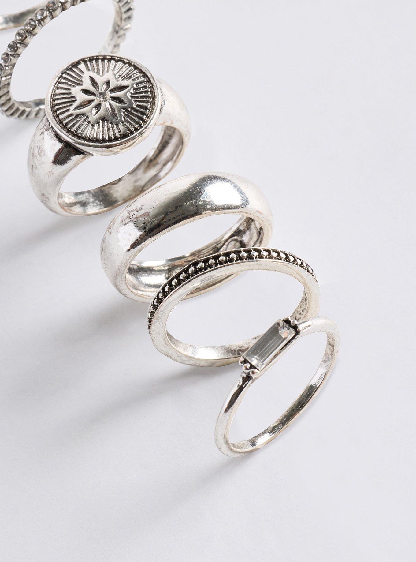 Solstice Ring Set, SILVER, alternate