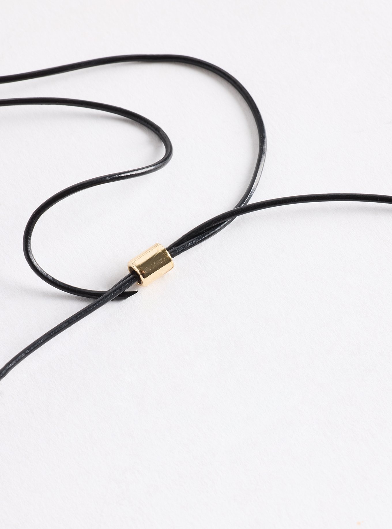 Plus Size Teardrop Cord Necklace, , alternate