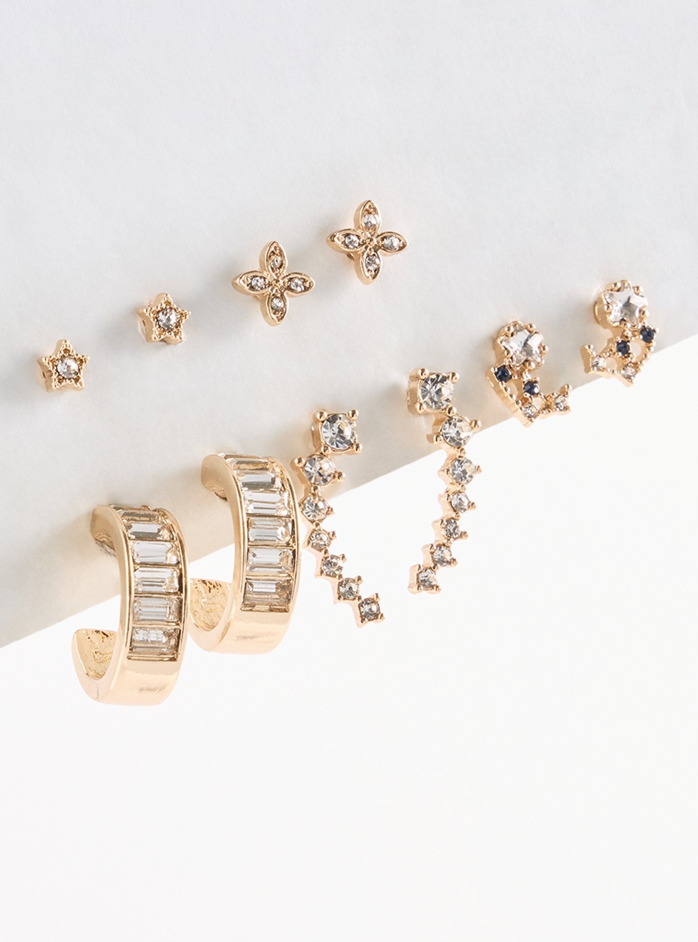 Plus Size Celestial Stud Earring Set, , hi-res