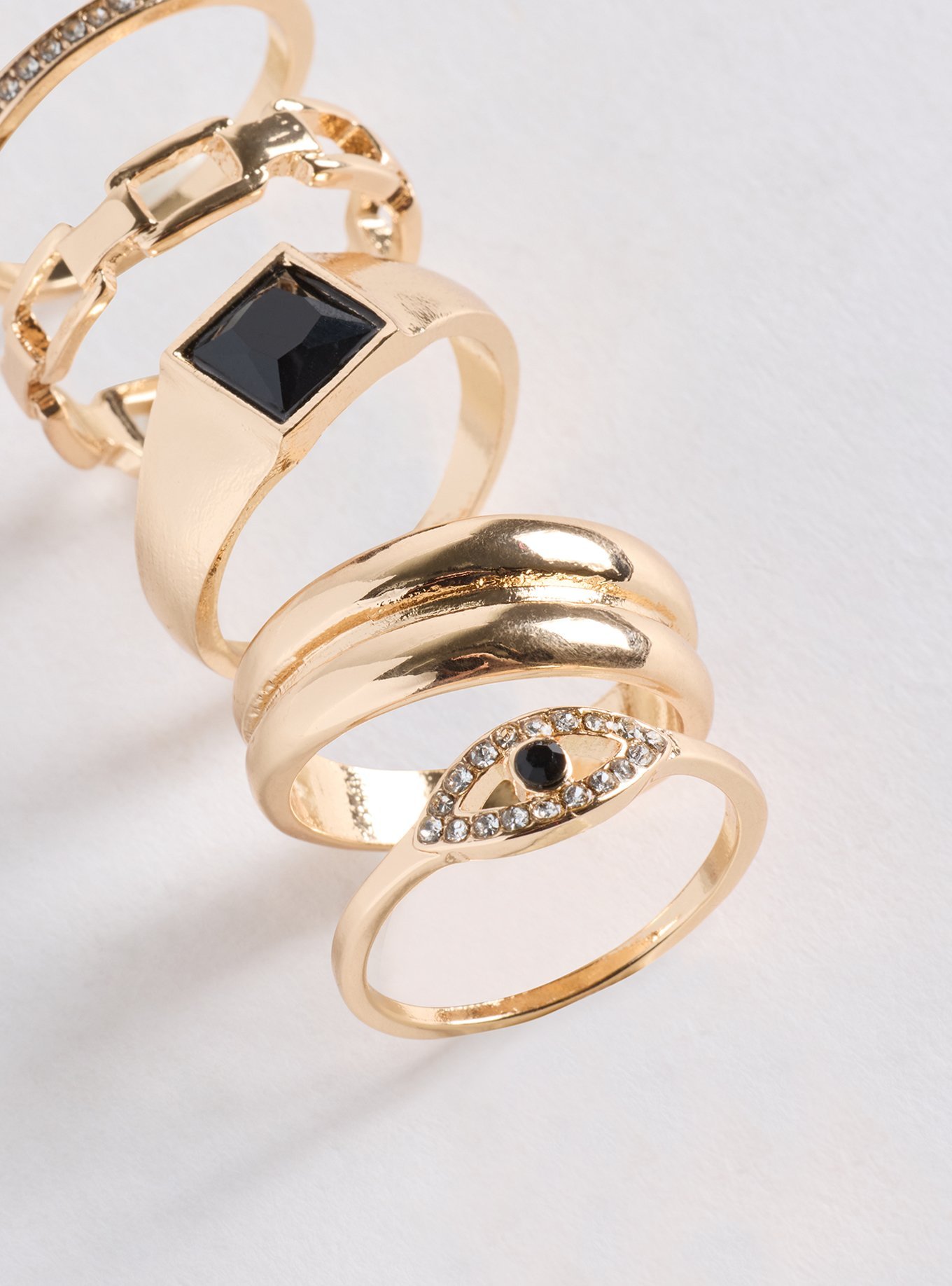Signet Ring Set, GOLD, alternate