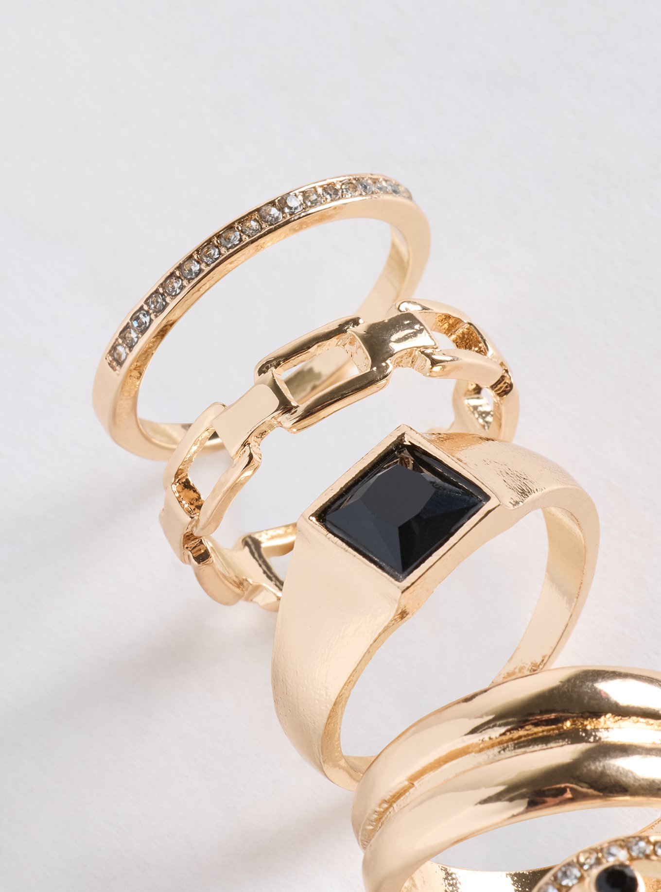 Signet Ring Set, GOLD, alternate