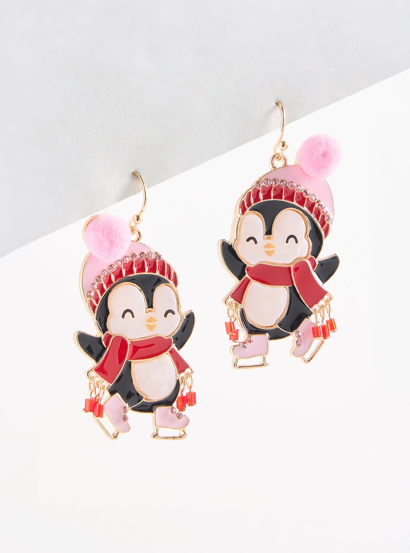 Skating Penguin Earring
