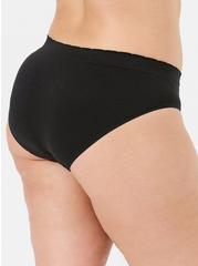 Seamless Smooth Mid-Rise Hipster Panty, RICH BLACK, alternate