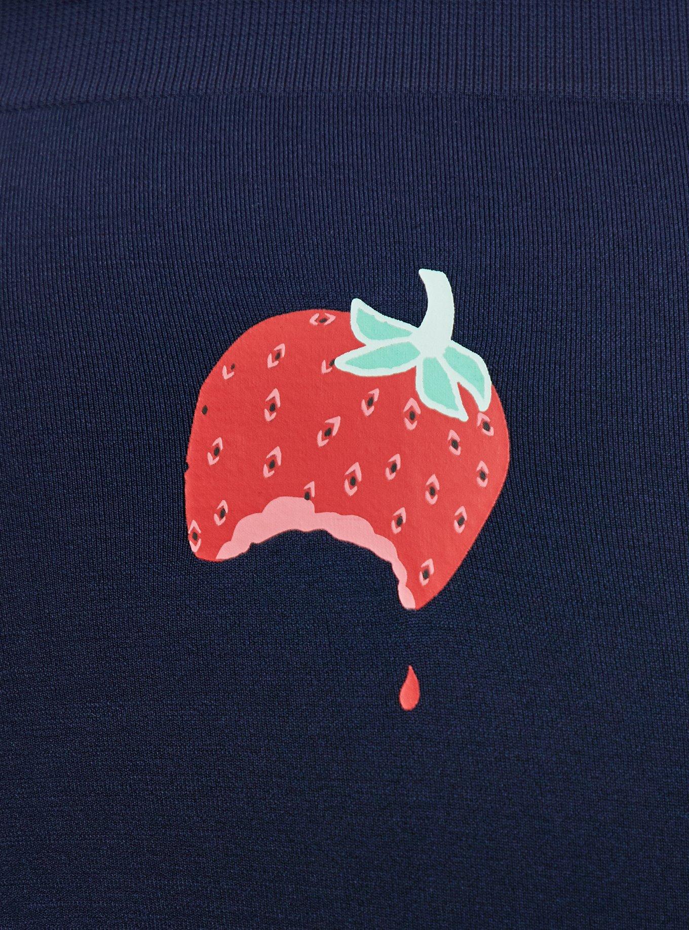 Seamless Smooth Mid-Rise Hipster Panty, NAVY STRAWBERRY, alternate