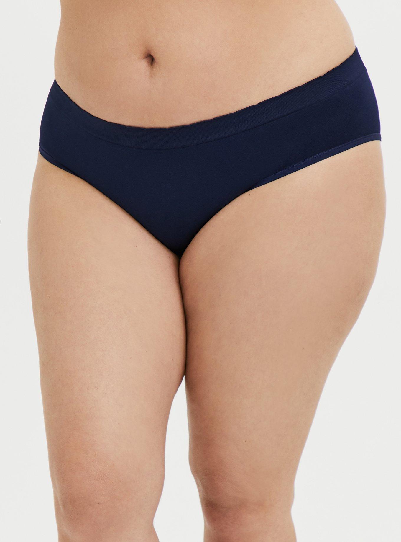 Seamless Smooth Mid-Rise Hipster Panty, NAVY STRAWBERRY, alternate