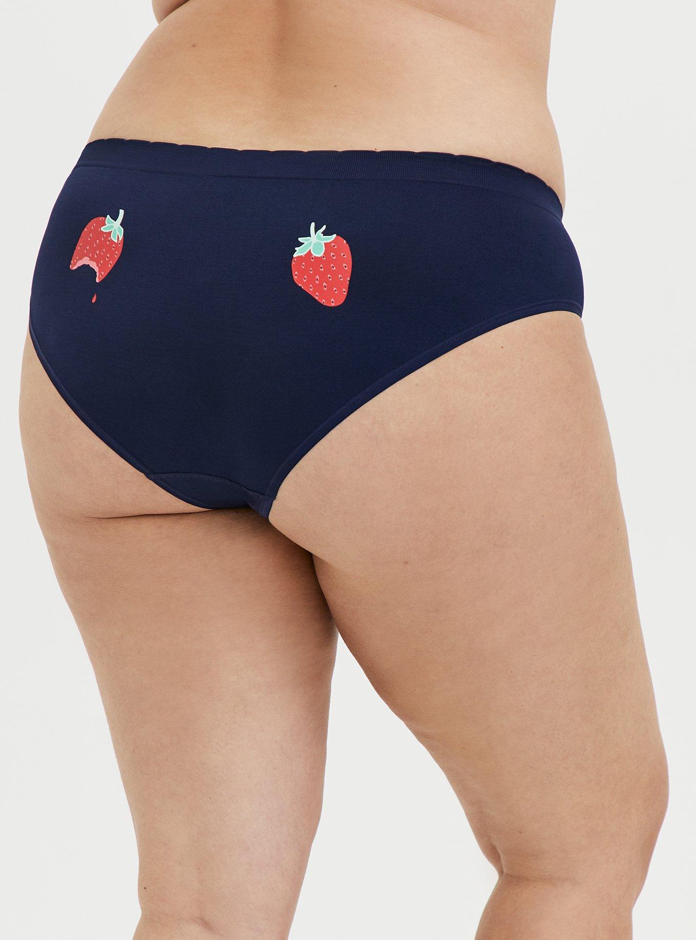 Seamless Smooth Mid-Rise Hipster Panty, NAVY STRAWBERRY, hi-res