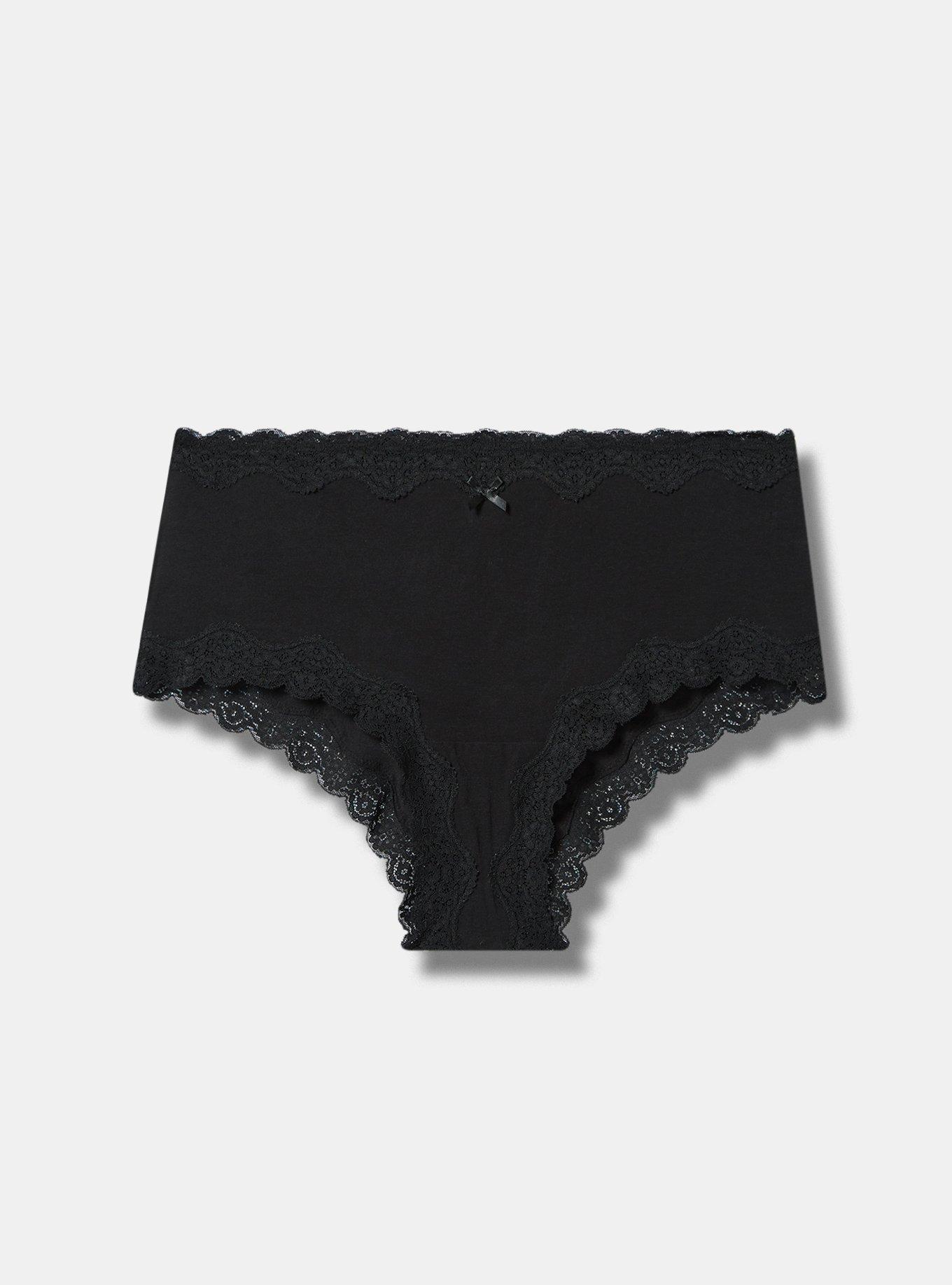 Cotton Essentials Lace-Trim Cheeky Panty