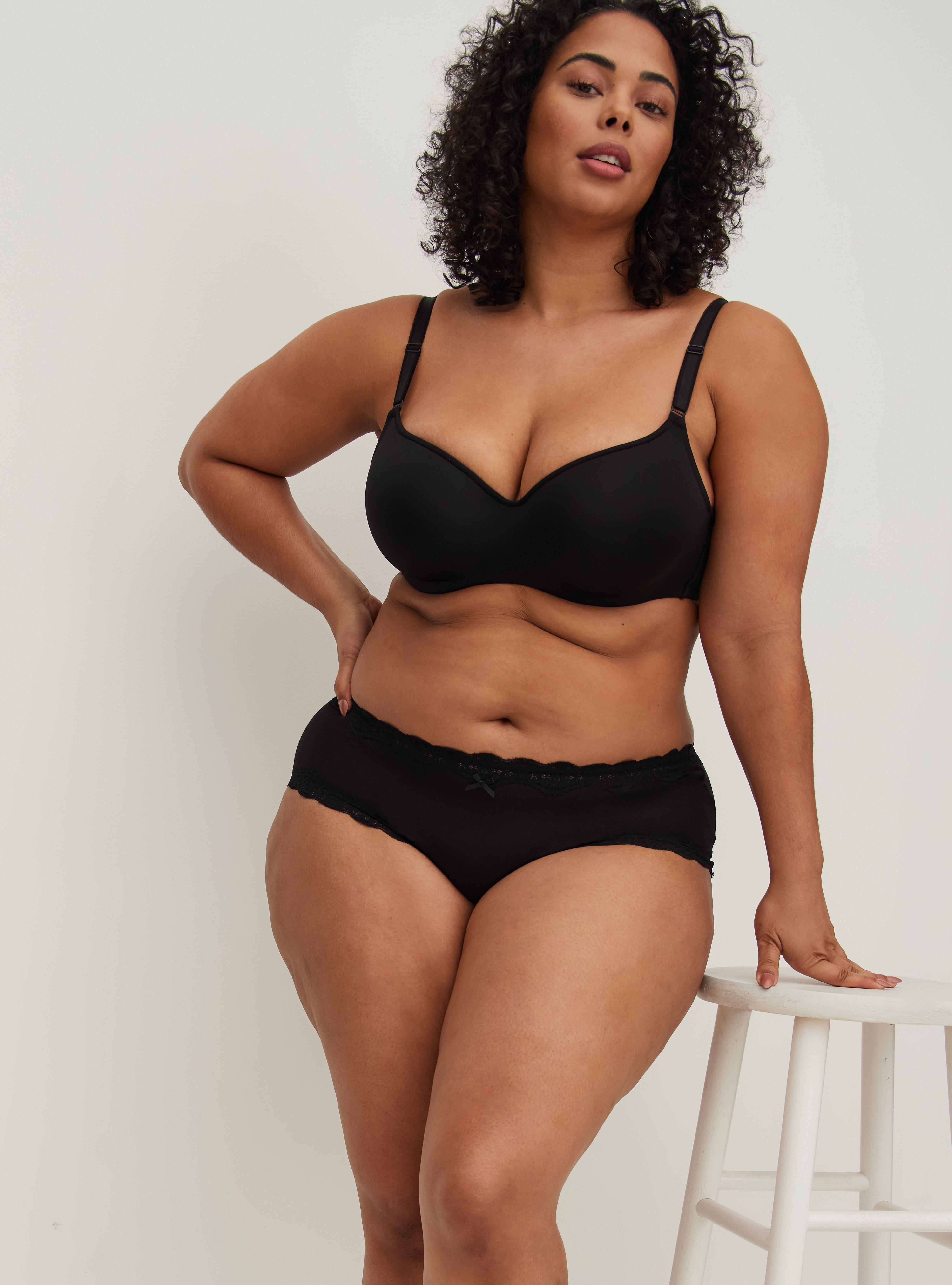 Plus Size - Torrid Logo Black Ladder Seamless Bralette - Torrid