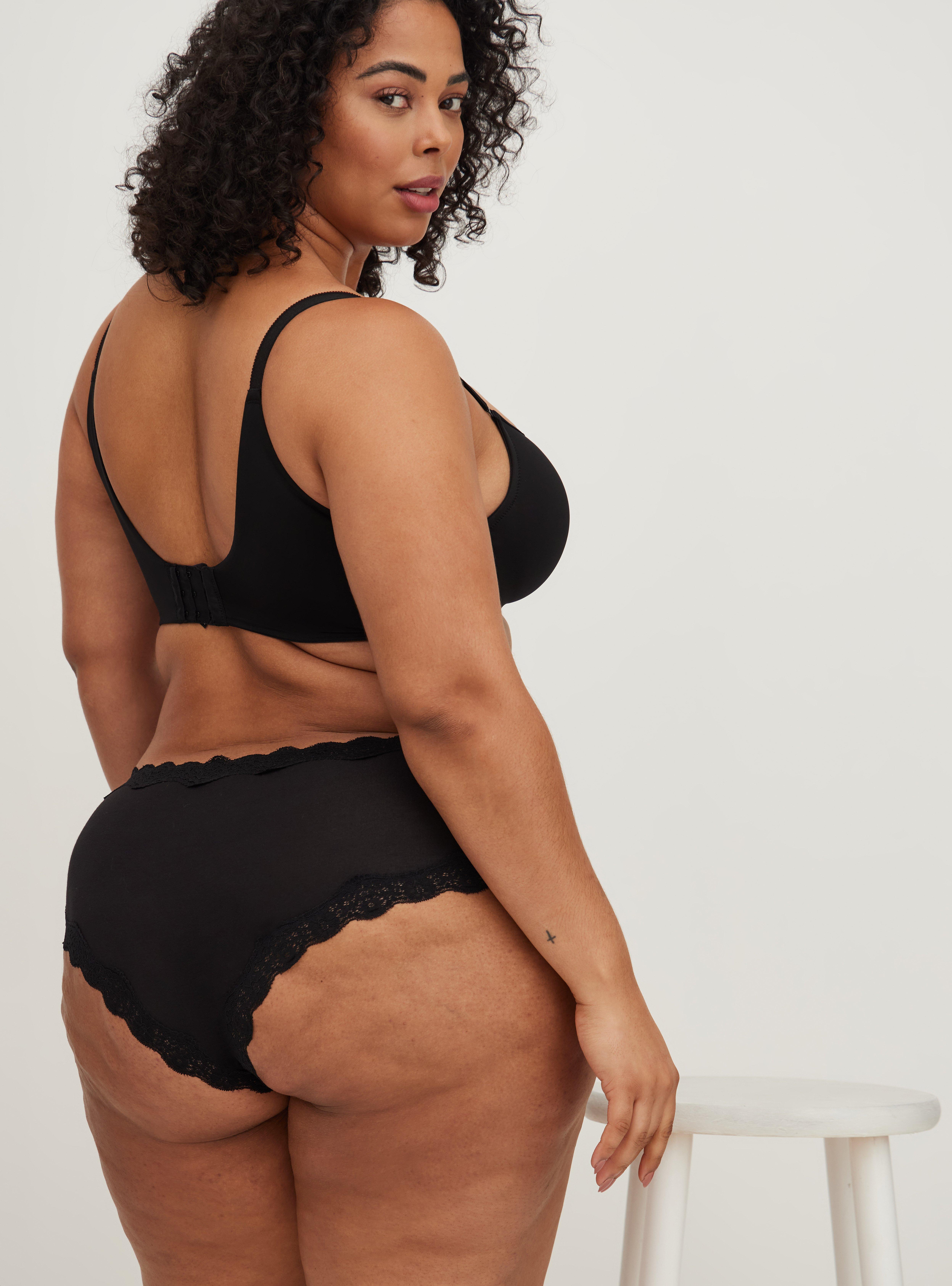 Plus Size - Diamante Lace Cheeky Panty with Back Detail - Torrid