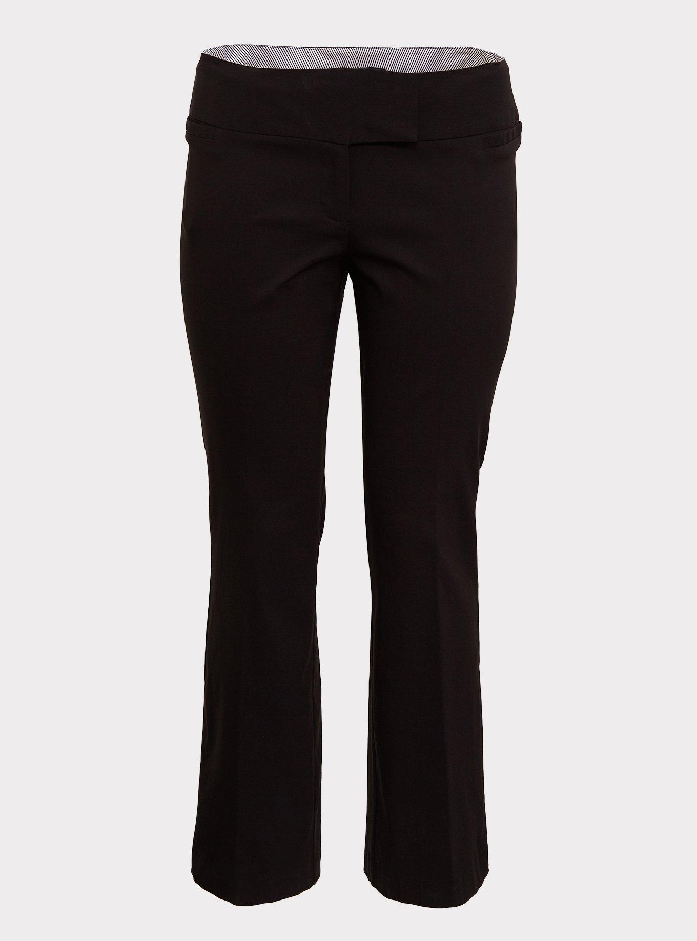 Black Relaxed Trouser Pant, , hi-res