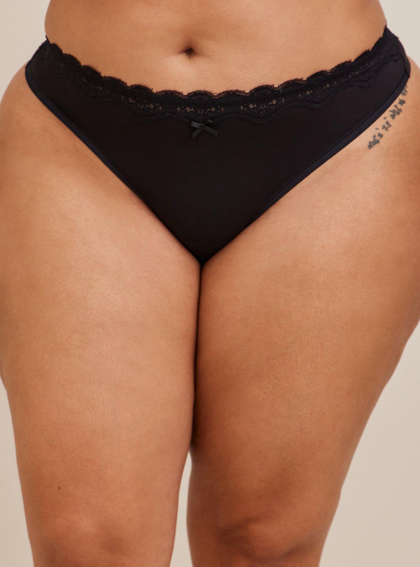 Cotton Mid-Rise Thong Panty