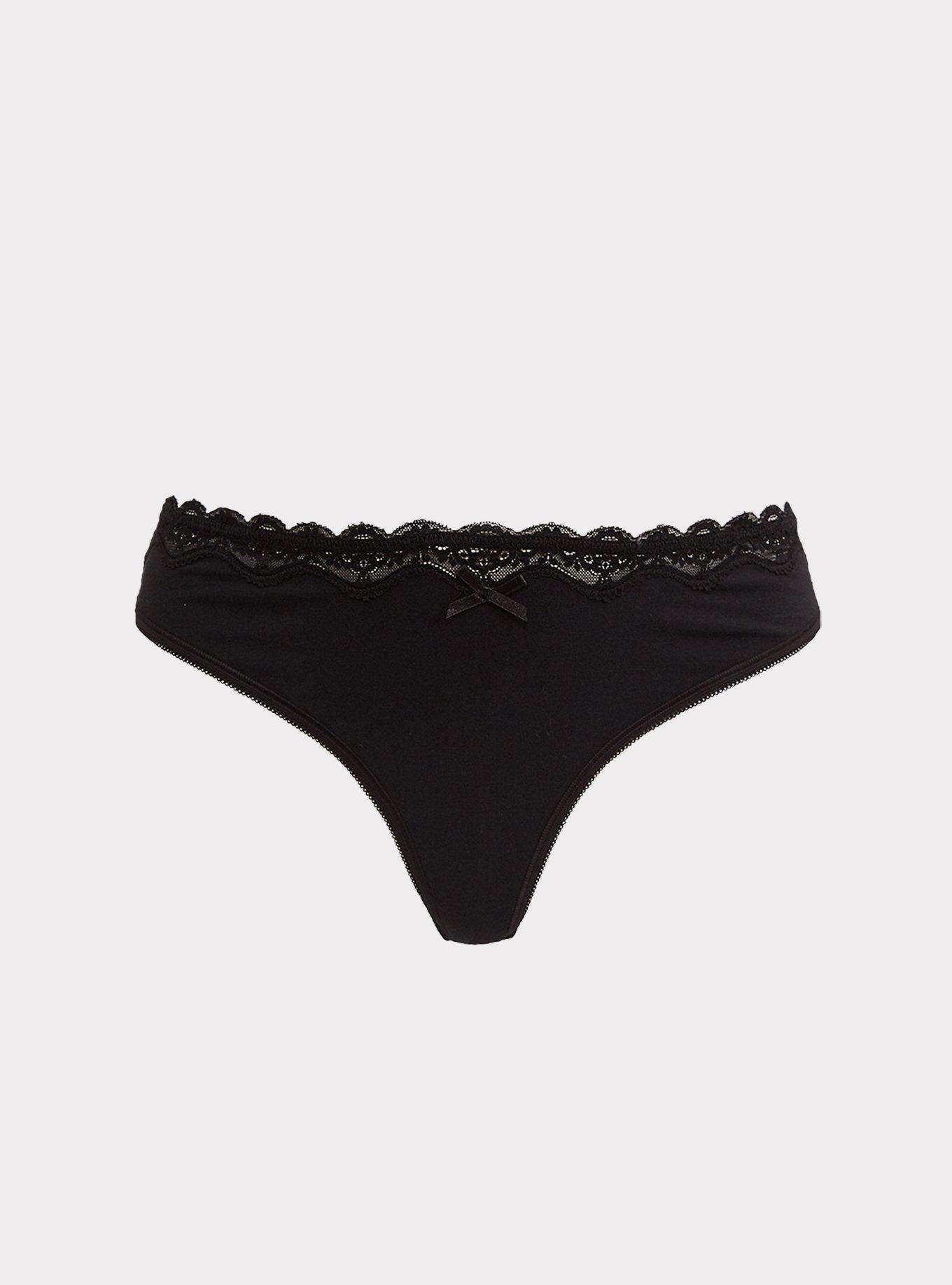 Cotton Mid-Rise Thong Panty