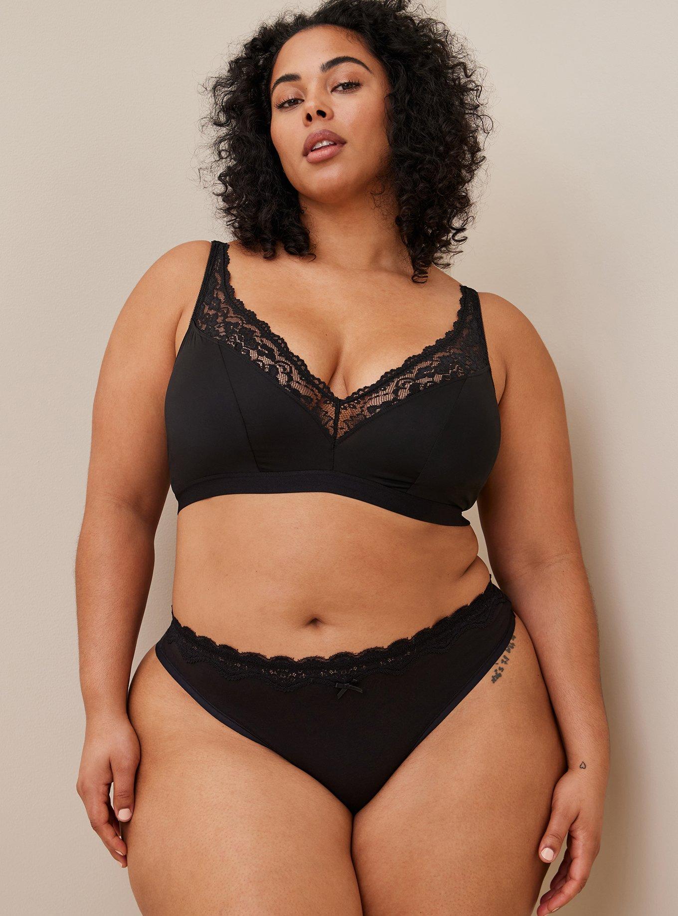 Plus Size - 360° Smoothing Lace Mid-Rise Brief Panty - Torrid