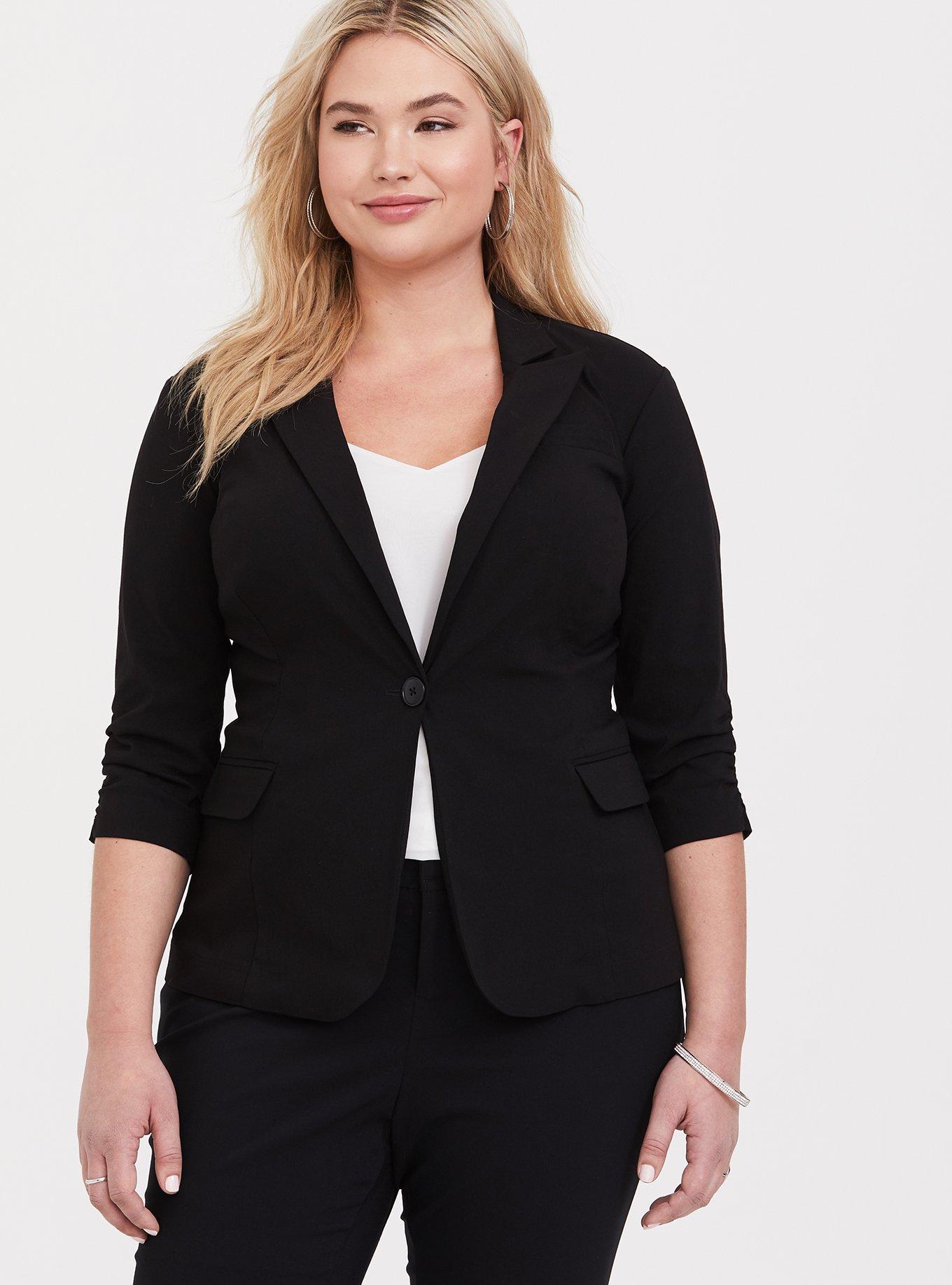 Plus Size Studio Lexington Millennium Stretch Blazer Black Torrid