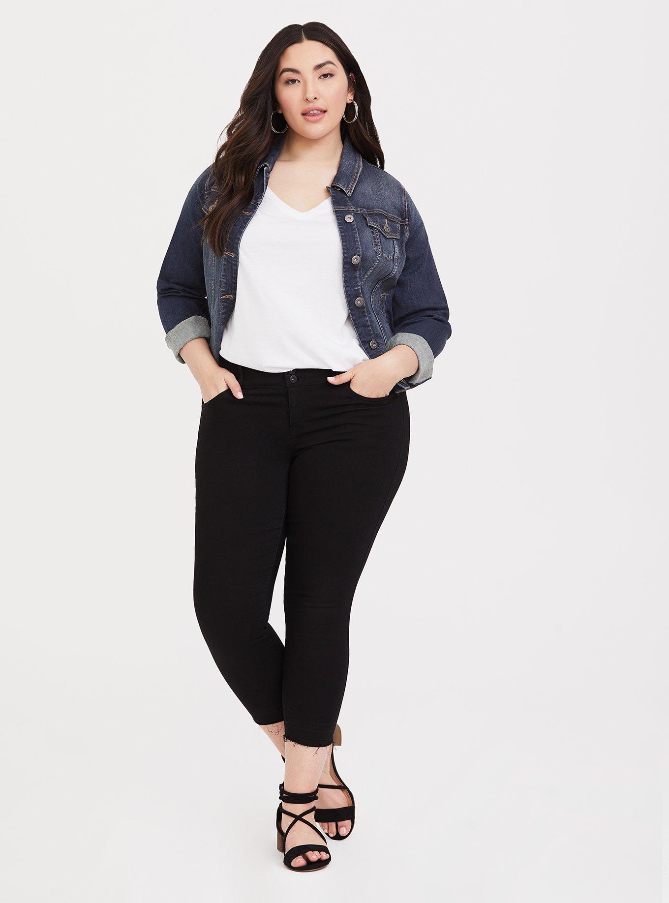 Plus Size Denim Jacket - Medium Wash, MEDIUM WASH, alternate