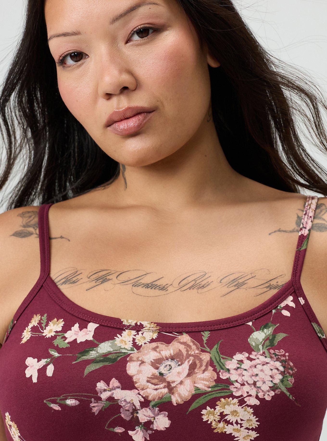 Foxy Cami, FALL BOUQUET FLORAL BURGUNDY, alternate