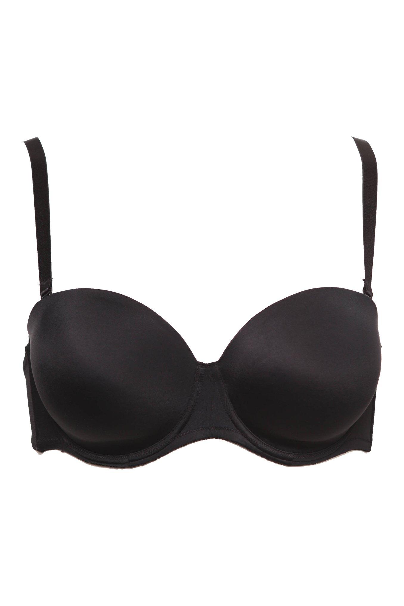 Black Multi-Way Strapless Bra, RICH BLACK, alternate
