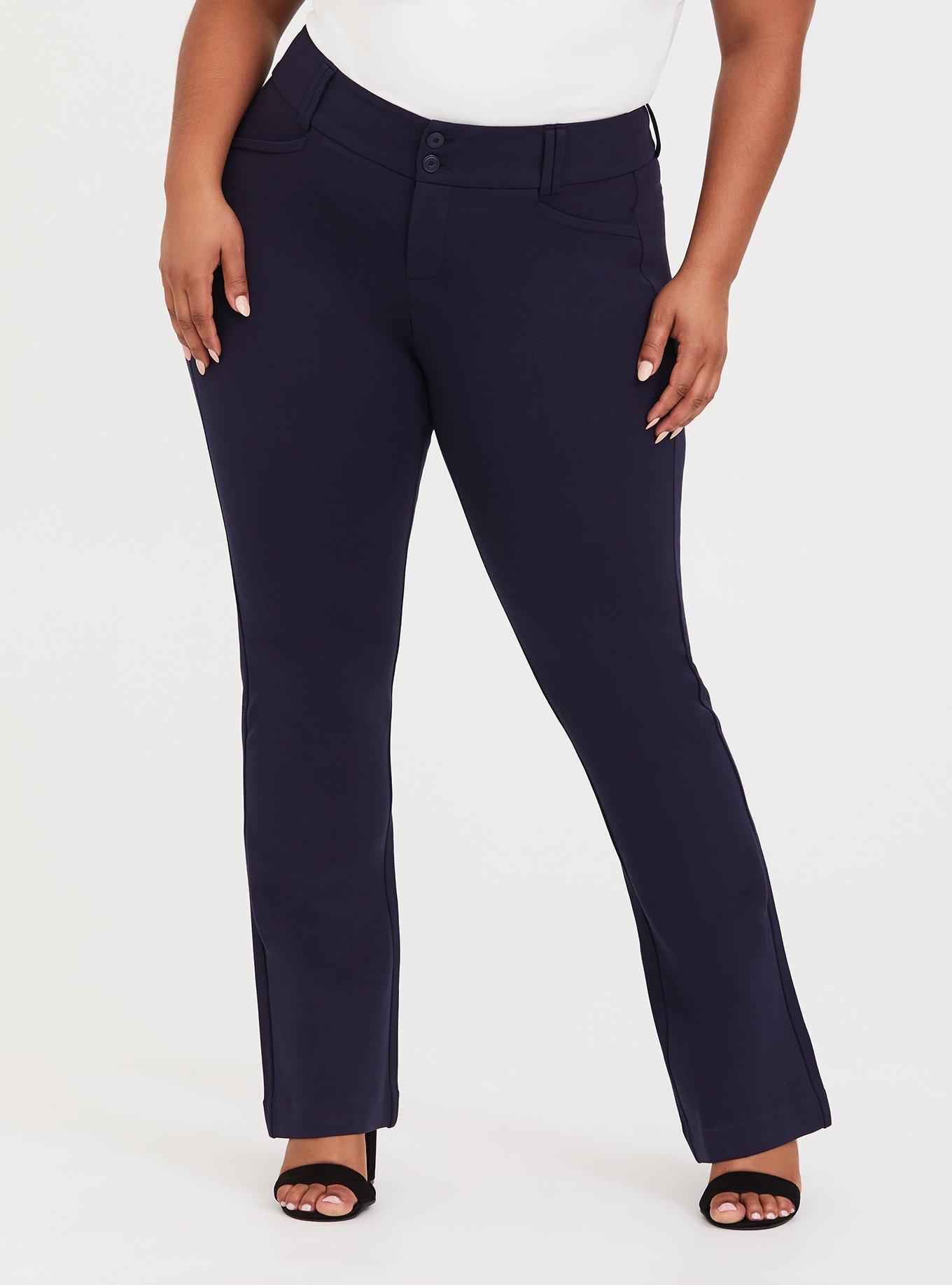 Plus Size - Trouser Boot Studio Luxe Ponte Mid-Rise Pant - Torrid