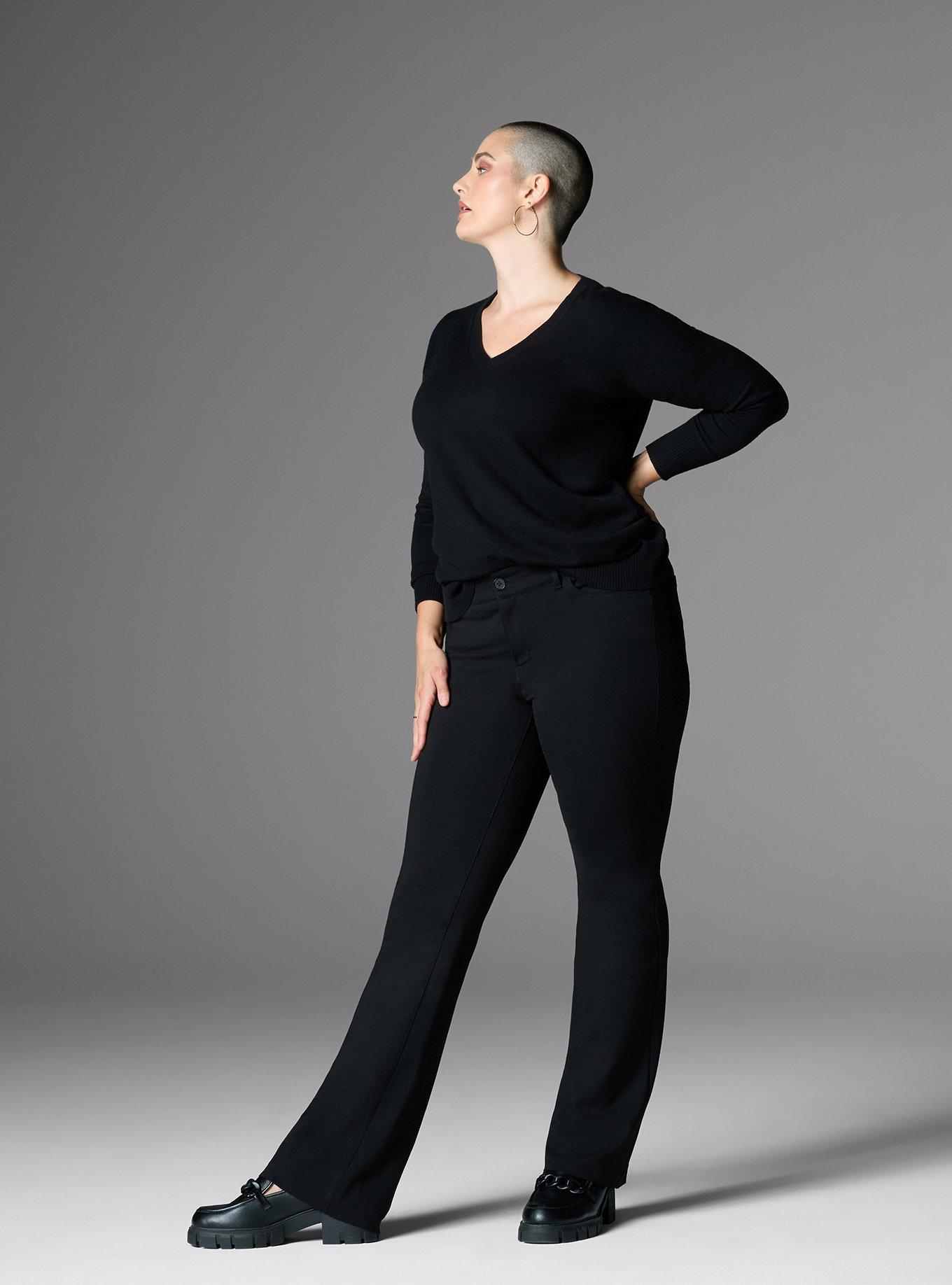 Womens ME+EM black Luxe Ponte Track Pants