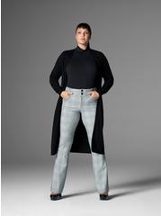 Trouser Boot Studio Luxe Ponte Mid-Rise Pant, DARK PLAID, hi-res