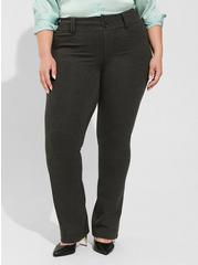 Trouser Slim Boot Studio Luxe Ponte Mid-Rise Pant, CHARCOAL HEATHER, alternate