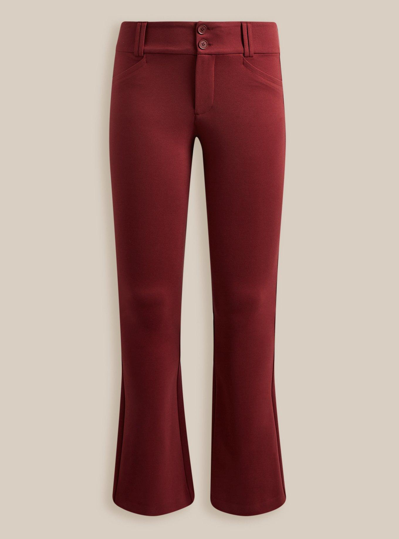 Buy Women Red Check Knit Tapered Pants Online at Sassafras