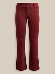 Trouser Boot Studio Luxe Ponte Mid-Rise Pant, NEW MAROON, hi-res