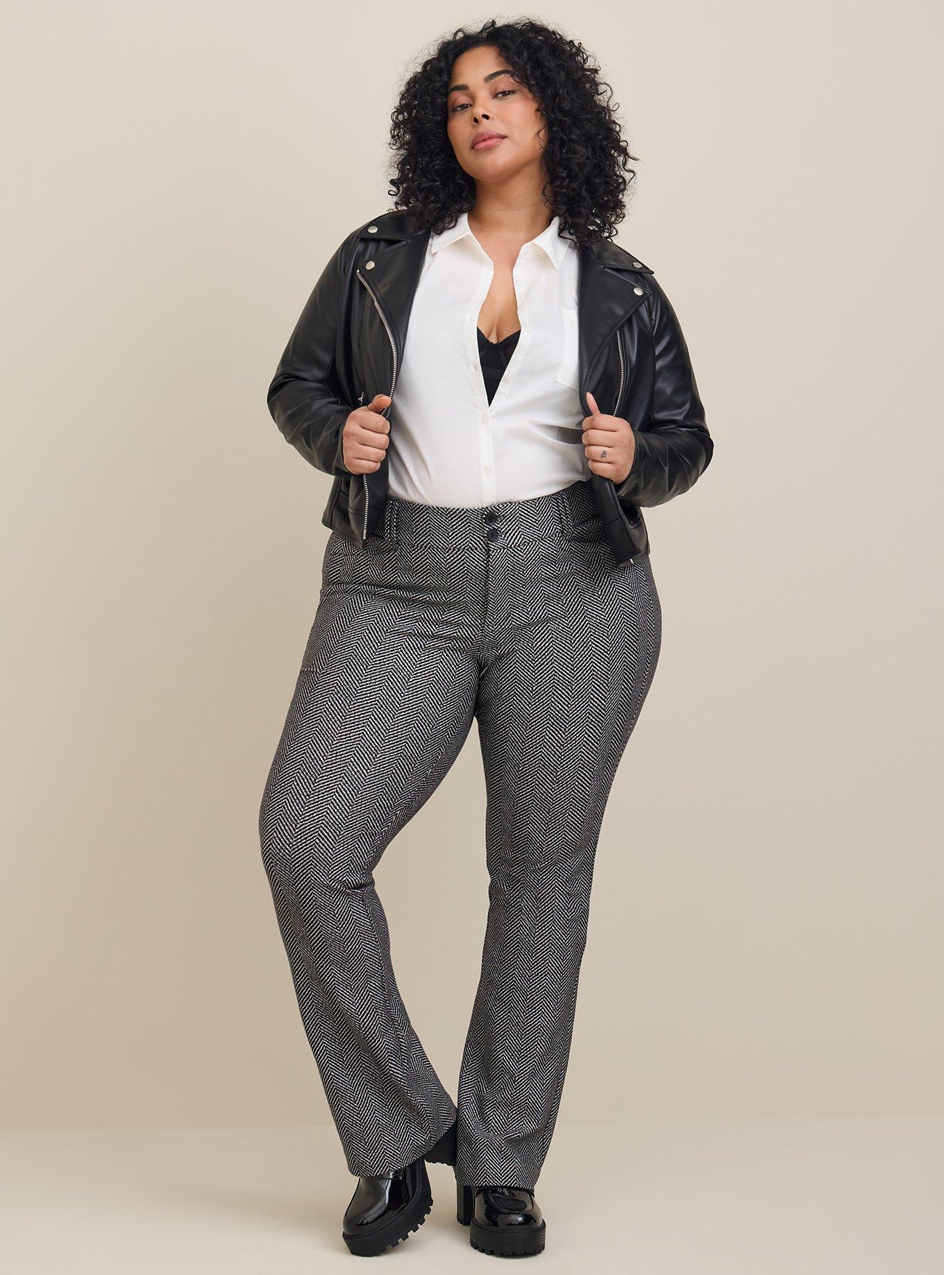 Studio Curve Ponte Zip Slim Leg Pant, Black - Jeans, Pants & Shorts