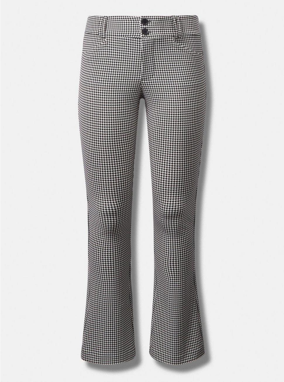 Trouser Boot Studio Luxe Ponte Mid-Rise Pant, TEXTURED HOUNDSTOOTH, hi-res