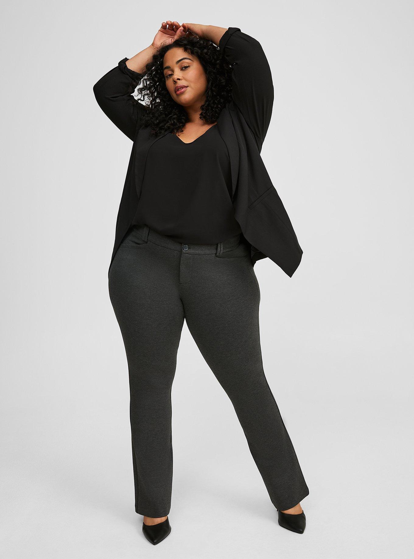 Plus Size - Trouser Boot Studio Luxe Ponte Mid-Rise Pant - Torrid