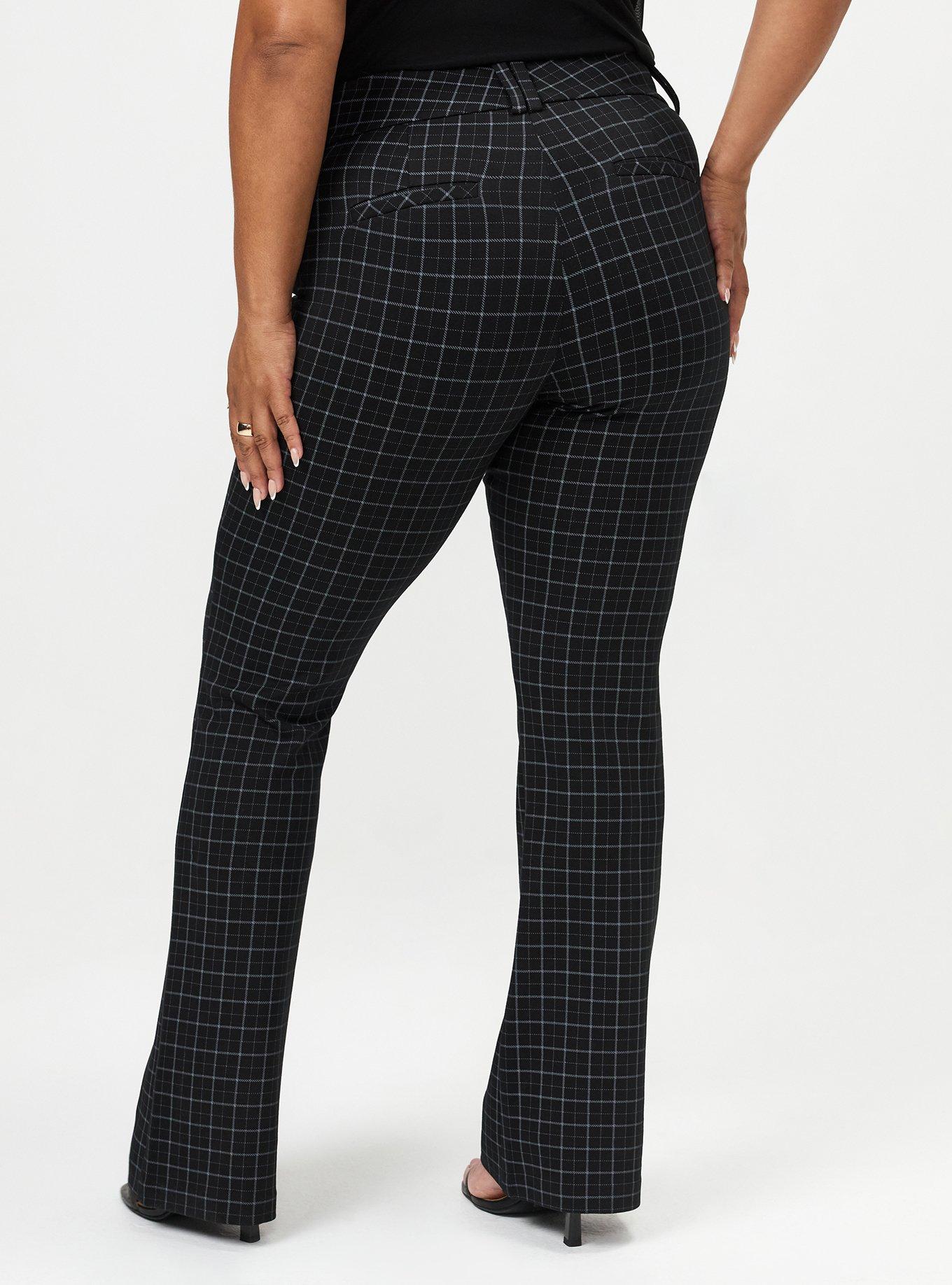 Studio Trouser Bootcut Ponte Pant, ROCKWELL PLAID BLACK, alternate