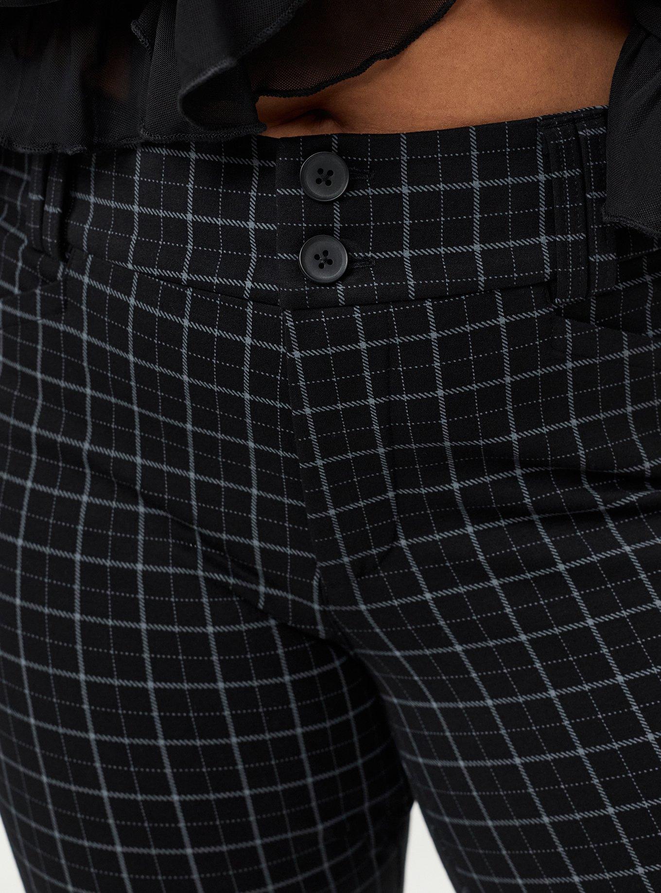 Studio Trouser Bootcut Ponte Pant, ROCKWELL PLAID BLACK, alternate