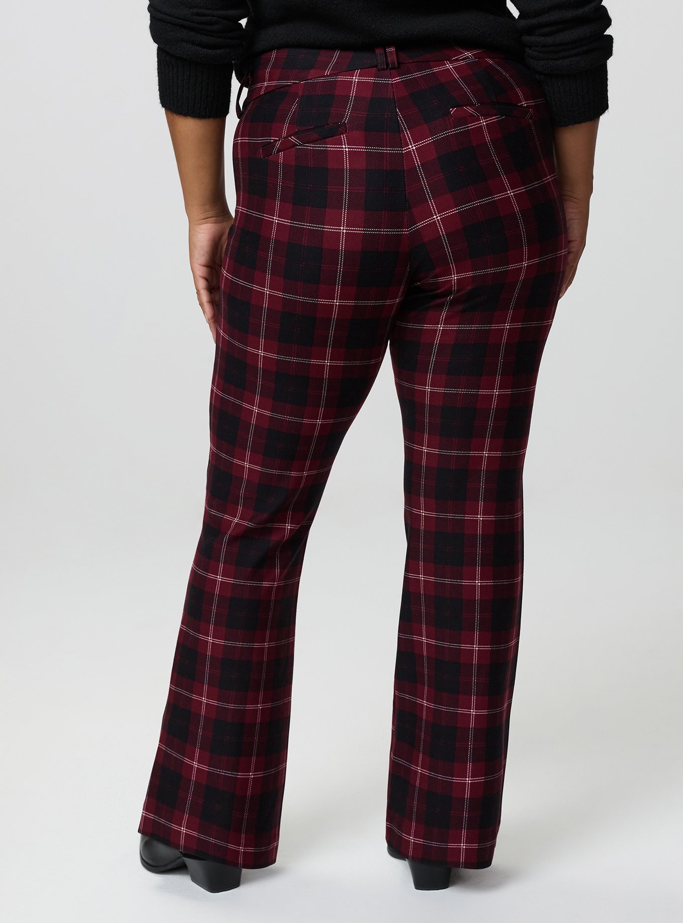 Studio Trouser Bootcut Ponte Pant, BUFFALO UPDATE BURGUNDY, alternate