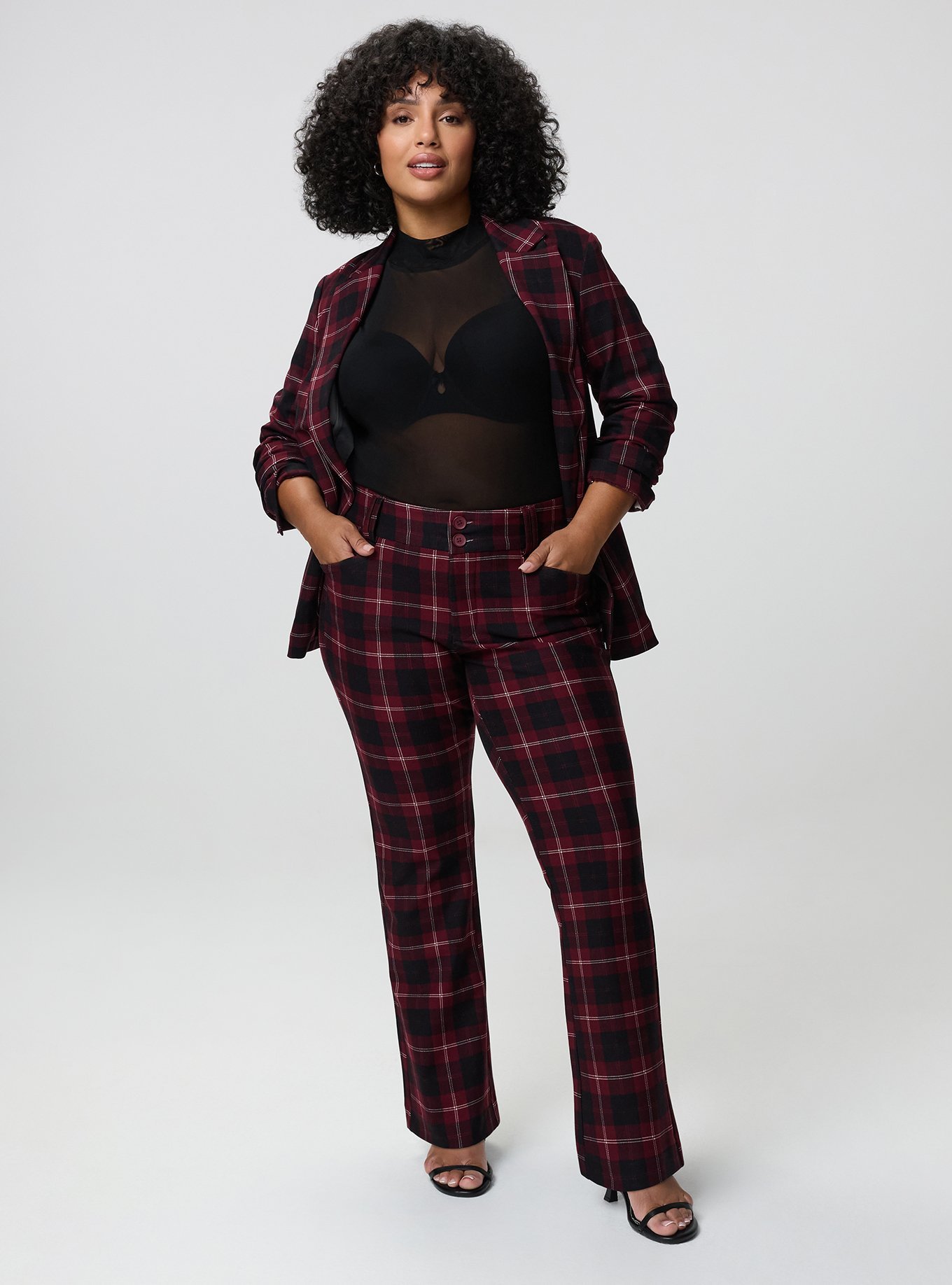 Studio Trouser Bootcut Ponte Pant, BUFFALO UPDATE BURGUNDY, alternate
