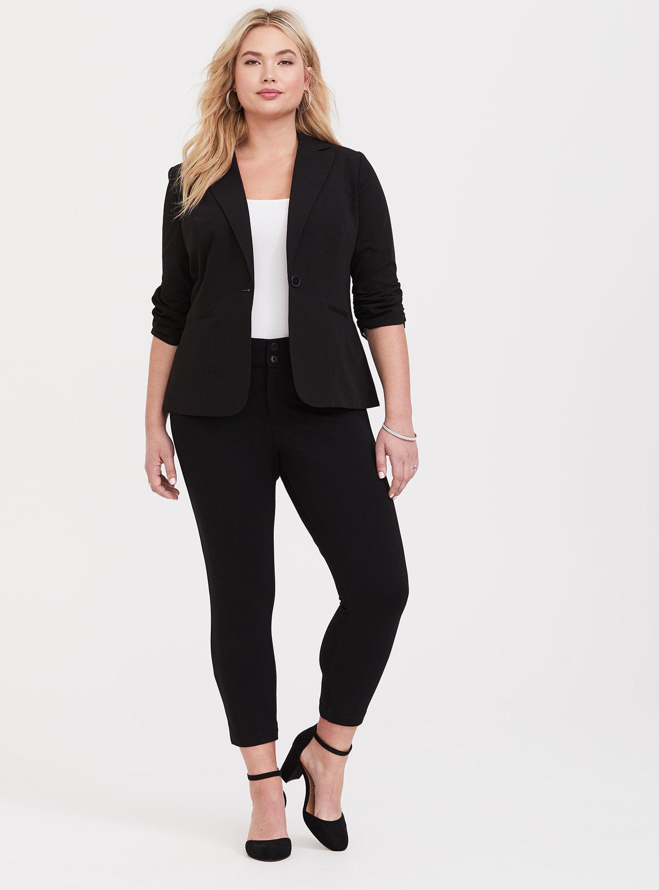 Plus Size - Studio Gabardine Madison Blazer - Black - Torrid