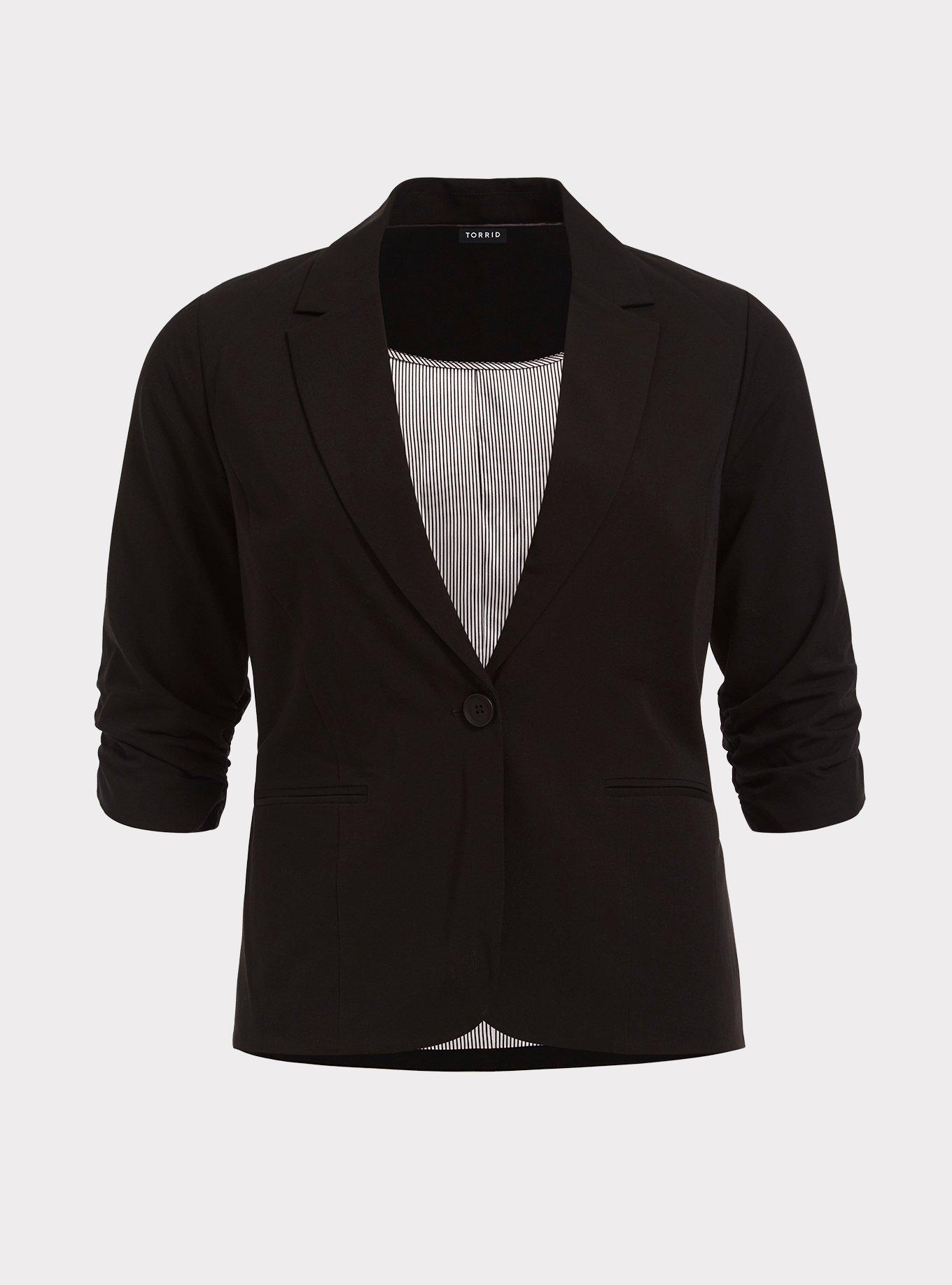 Plus Size - City Twill Classic Fit Blazer - Torrid