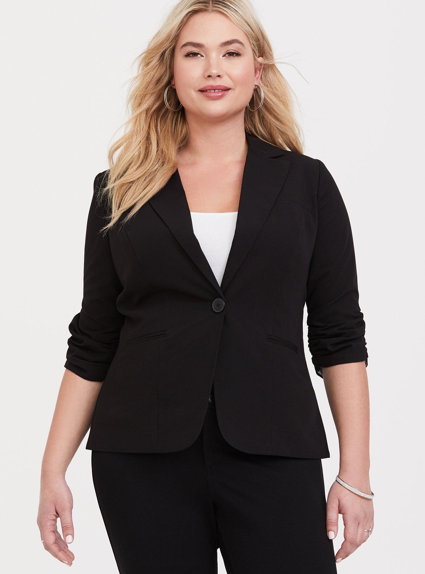 Plus Size - City Twill Classic Fit Blazer - Torrid