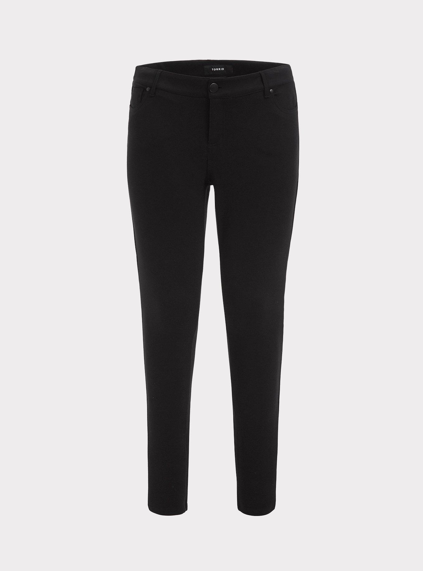 Studio Curve Ponte Zip Slim Leg Pant, Black - Jeans, Pants & Shorts