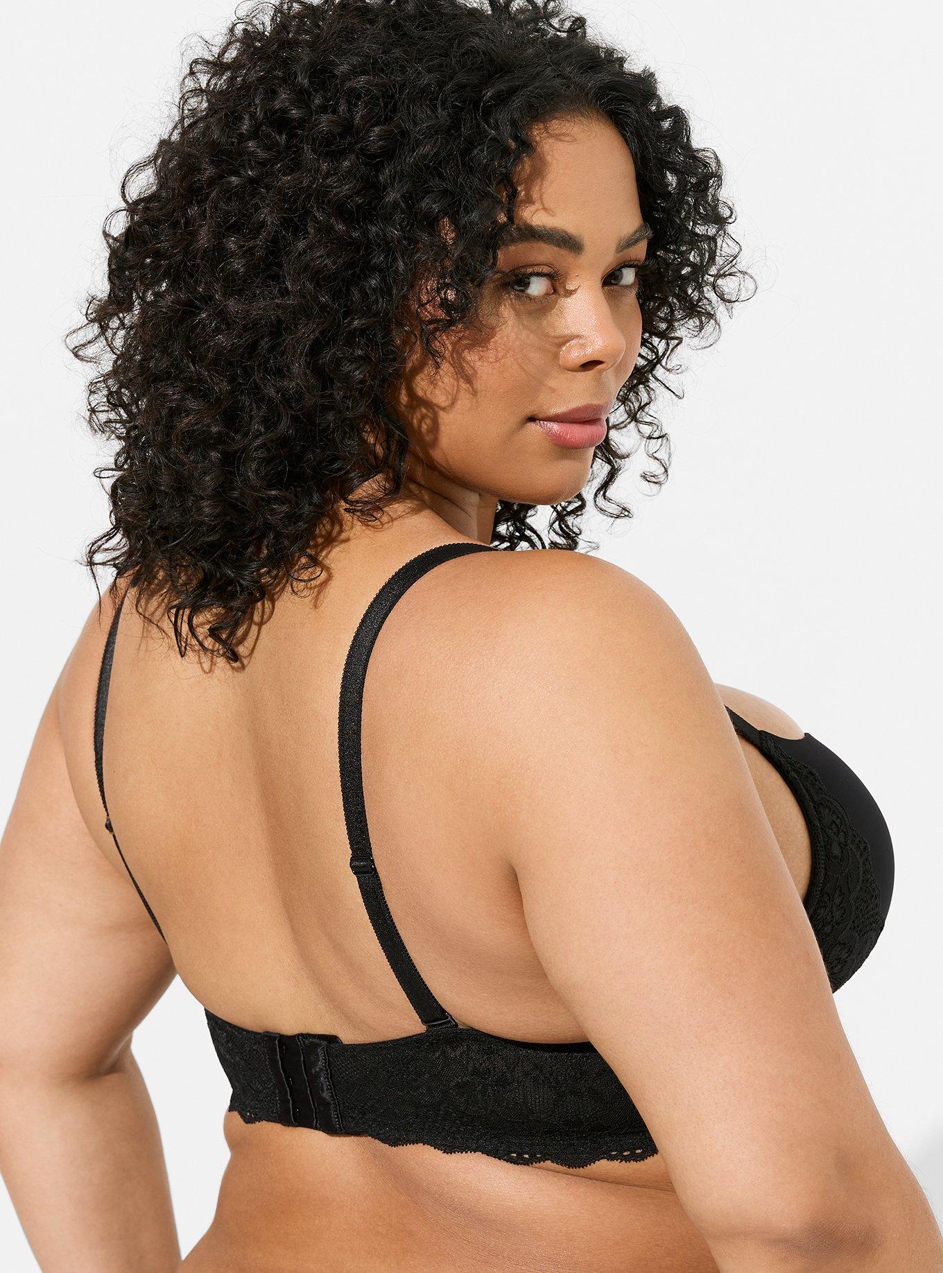 TORRID XO Plunge Push Up Animal Lace 360° Back Smoothing® Bra