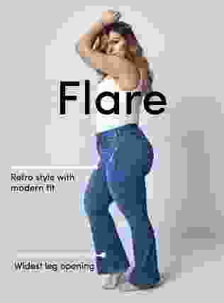 Plus size flare jeans