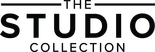 A logo on a white background featuring the text 'THE STUDIO COLLECTION' in black capital letters. The word 'STUDIO' is prominently displayed in large bold sans-serif font, while 'THE' appears smaller above it and 'COLLECTION' appears smaller below it, both with horizontal lines on either side. The entire text is contained within a light gray rounded rectangular pill-shaped background.